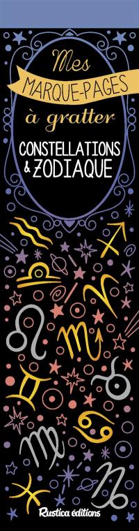 Constellations & zodiaque : mes marque-pages à gratter