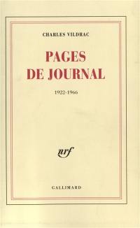 Pages de journal, 1922-1966