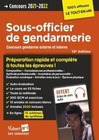 Sous-officier de gendarmerie : concours gendarme externe et interne : concours 2021-2022