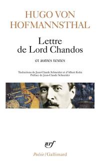 Lettre de Lord Chandos : et autres textes sur la poésie