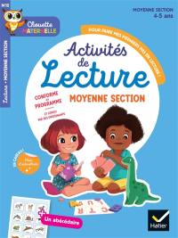 Activités de lecture, maternelle moyenne section, 4-5 ans
