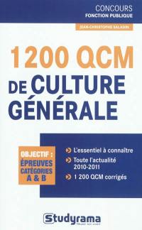 1.200 QCM de culture générale : objectif, épreuves catégories A & B