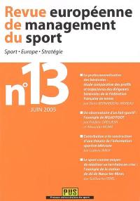 Revue européenne de management du sport, n° 13
