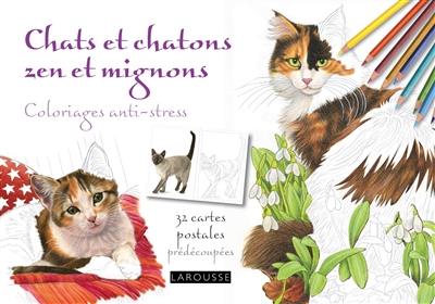 Chats et chatons zen et mignons : 32 cartes postales prédécoupées