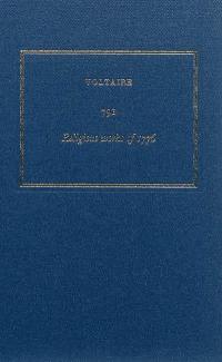 Les oeuvres complètes de Voltaire. Vol. 79B. Religious works of 1776