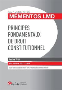 Principes fondamentaux de droit constitutionnel : 2017-2018
