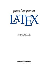 Premiers pas en LaTeX