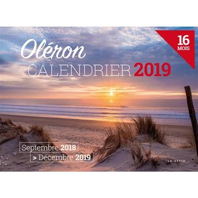 Oléron : calendrier 2019 : septembre 2018-décembre 2019, 16 mois