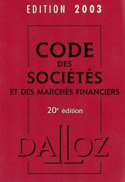 Code des sociétés et des marchés financiers 2003