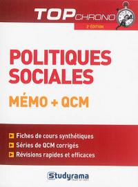 Politiques sociales, mémo + QCM