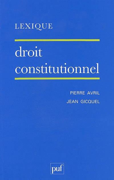 Droit constitutionnel : lexique