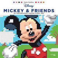 Mickey & friends : 40 coloriages façon pixel art