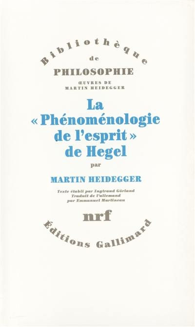 La Phénoménologie de l'esprit de Hegel