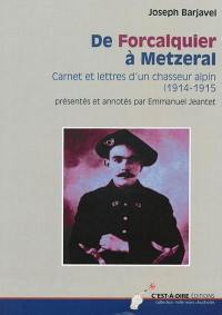 De Forcalquier à Metzeral : carnet et lettres d'un chasseur alpin (1914-1915)