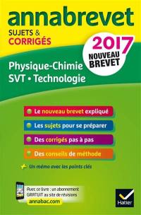 Physique chimie, SVT, technologie : nouveau brevet 2017