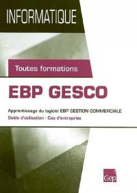 EBP Gesco : guide d'utilisation et cas d'entreprise EBP gestion commerciale : pochette de l'élève, toutes formations