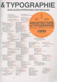 Architecture & typographie : quelques approches historiques