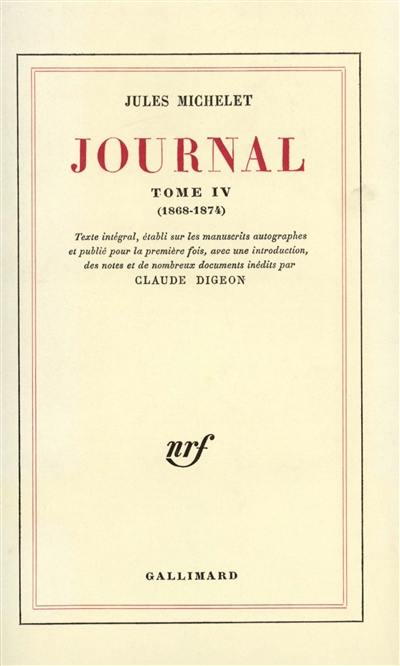 Journal. Vol. 4. 1868-1874
