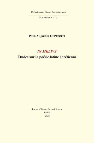 In melius : études sur la poésie latine chrétienne