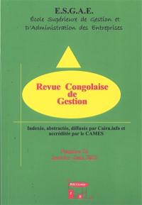 Revue congolaise de gestion, n° 31