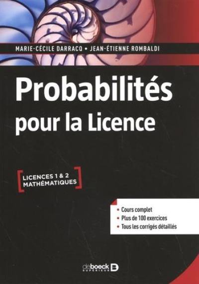 Probabilités pour la licence : licences 1 & 2 mathématiques