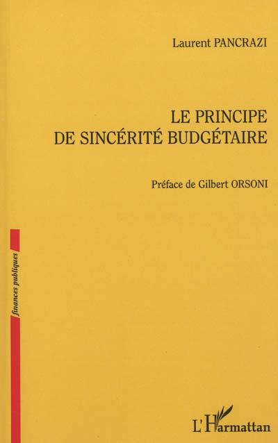 Le principe de sincérité budgétaire
