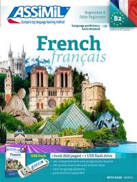French : language proficiency level attained B2, beginners & false beginners : USB pack