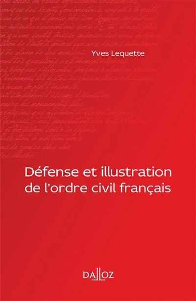 Défense et illustration de l'ordre civil français