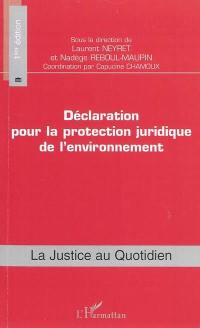Déclaration pour la protection juridique de l'environnement