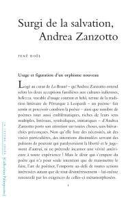 Surgi de la salvation, Andrea Zanzotto