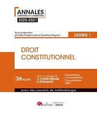 Droit constitutionnel : licence 1 : 2020-2021