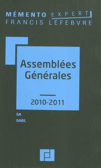 Assemblées générales : SA, SARL