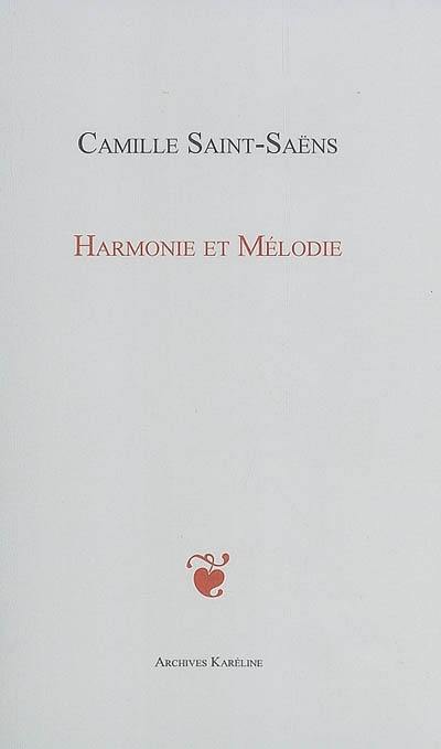Harmonie et mélodie