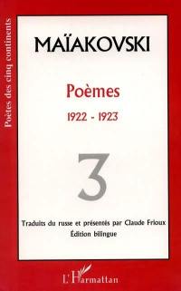 Poèmes. Vol. 3. 1922-1923