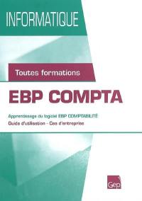 EBP Compta : apprentissage du logiciel EBP Comptabilité, guide d'utilisation, cas d'entreprise : pochette de l'élève, toutes formations