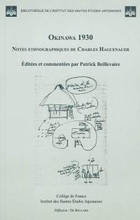 Okinawa 1930 : notes ethnographiques de Charles Haguenauer