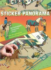 Super sticker panorama : chevaux : avec des autocollants transparents repositionnables