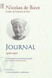 Journal. Vol. 1. août 1400-décembre 1401