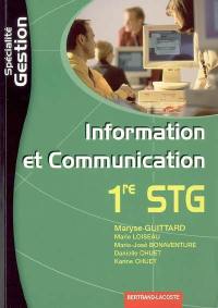 Information et communication 1re STG spécialité gestion