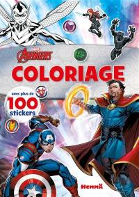 Marvel Avengers : coloriage avec plus de 100 stickers : Captain America et Dr Strange