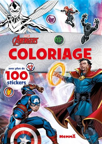 Marvel Avengers : coloriage avec plus de 100 stickers : Captain America et Dr Strange