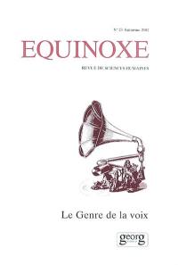 Equinoxe, n° 1. Le genre de la voix