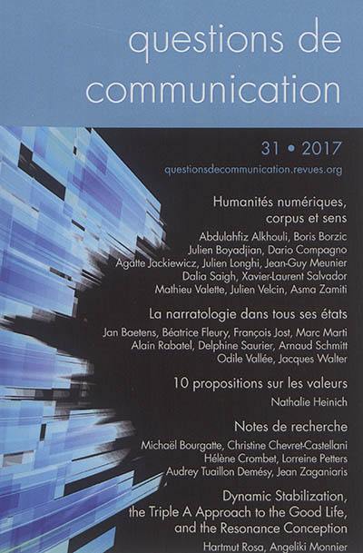 Questions de communication, n° 31. Humanités numériques, corpus et sens