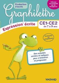 Graphilettre : expression écrite CE1-CE2 de 7 à 9 ans : production d'écrits, des activités variées et ludiques pour s'entraîner et progresser