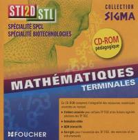 Mathématiques, Terminales STI2D-STL, spécialité SPCL, spécialité biotechnologies : CD-ROM pédagogique