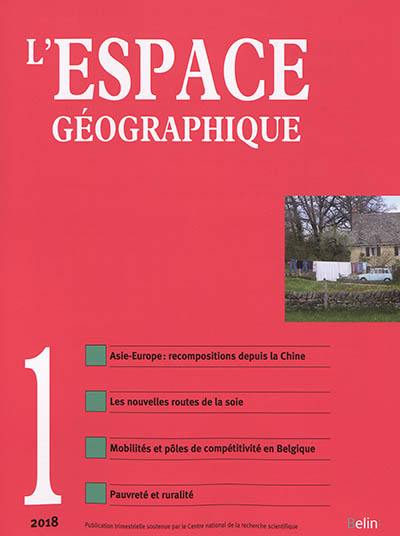 Espace géographique, n° 1 (2018)