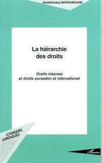 La hiérarchie des droits : droits internes et droits européen et international
