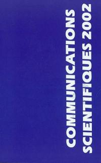 Communications scientifiques MAPAR 2002