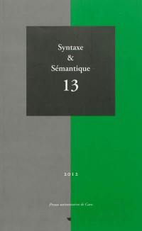 Syntaxe et sémantique, n° 13