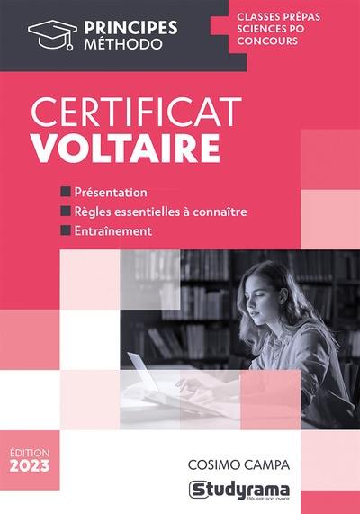 Certificat Voltaire : classes prépas, Sciences Po, concours